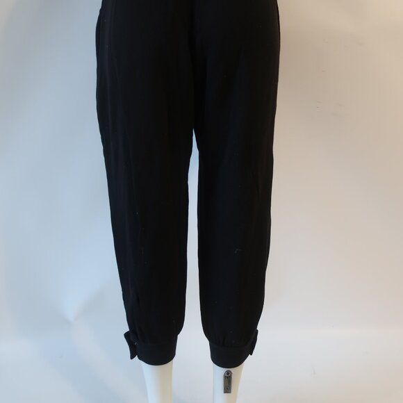 Womens The Range Black Elastic Drawstring Waist Cropped Jogger Sweatpants L - Picture 12 of 13